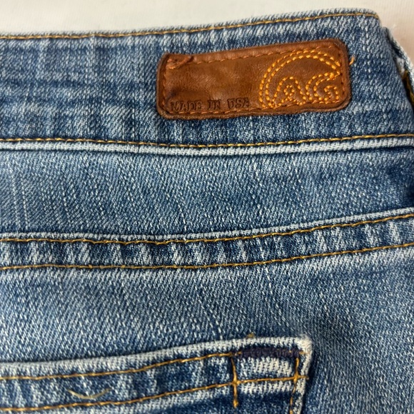 AG Adriano Goldschmied Jeans Womens 29 Blue Tomboy Crop Relaxed Straight Distres - Picture 4 of 8